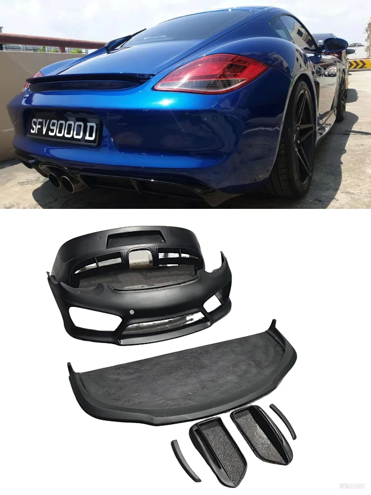 For Porsche Cayman 987 GT4 Style Rear Bumper - Sport Exterior Rear Bumper Trim | GT4 Style Bumper Accessory (Only fit 987.2) 
For Porsche Cayman 987 GT4 Style Rear Bumper - Sport Exterior Rear Bumper Trim | GT4 Style Bumper Accessory (Only fit 987.2)