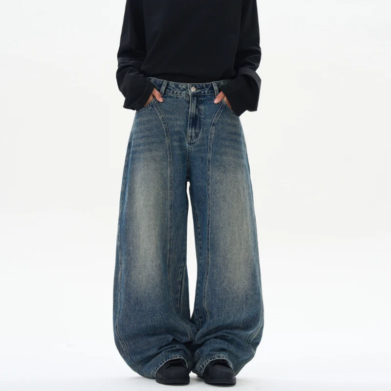 American Retro Nostalgic Washed Splicing Jeans Men's Straight Tube Loose Bent Knife Pants Street Hip Hop Baaay Dance Pants
American Retro Nostalgic Washed Splicing Jeans Men's Straight Tube Loose Bent Knife Pants Street Hip Hop Baaay Dance Pants