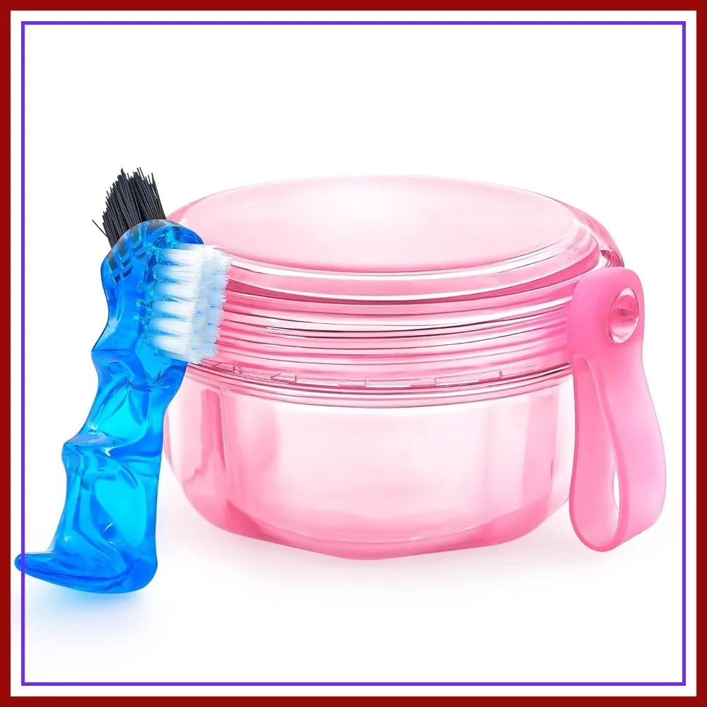 Leak Proof Denture Bath Case with Lid, False Teeth Holder Mouthguard Storage Box Retainer Soaking Cup for Travel
Leak Proof Denture Bath Case with Lid, False Teeth Holder Mouthguard Storage Box Retainer Soaking Cup for Travel