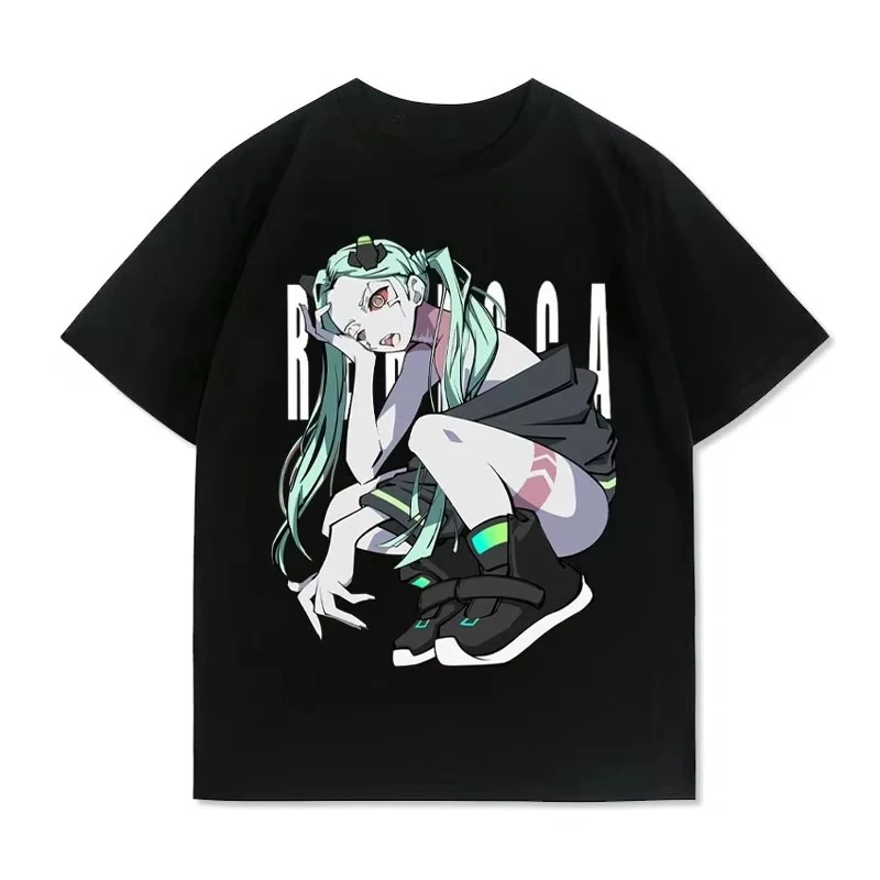 Киберпанк Edgerunners Rebecca с принтом, летняя женская футболка с круглым вырезом, повседневная модная уличная одежда, футболки с графическим рисунком, винтажные Y2K
Киберпанк Edgerunners Rebecca с принтом, летняя женская футболка с круглым вырезом, повседневная модная уличная одежда, футболки с графическим рисунком, винтажные Y2K