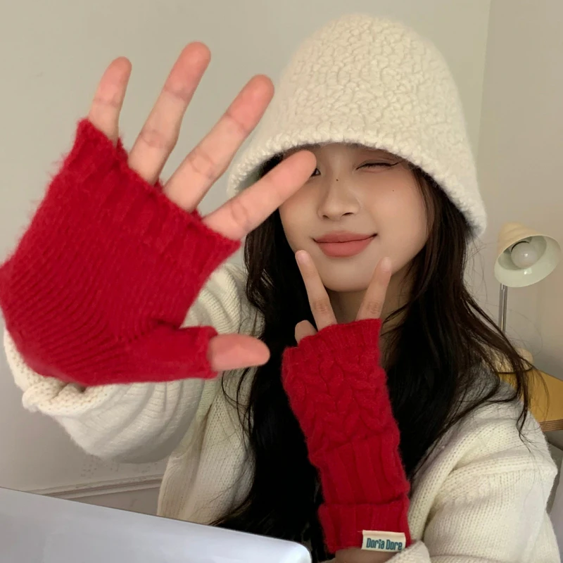 New Year Gift Gloves Women Gloves Dopamine Knit Sleeve Pile Sleeve Gloves Winter Student Solid Color Knitted Gloves For Women
New Year Gift Gloves Women Gloves Dopamine Knit Sleeve Pile Sleeve Gloves Winter Student Solid Color Knitted Gloves For Women