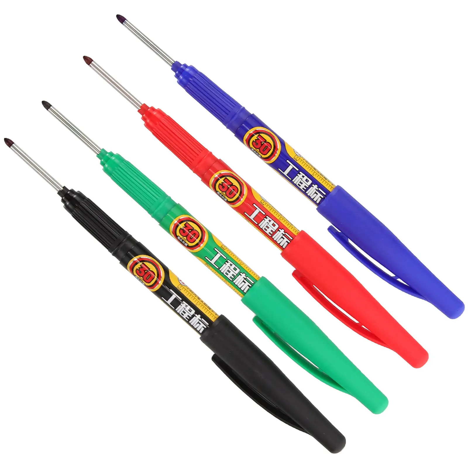4Pcs Marker Pen Multi-Function Long Tip Waterproof Woodworking Carpenter Marking Tool for Deep Holes Metal Glass Rubber Marking
4Pcs Marker Pen Multi-Function Long Tip Waterproof Woodworking Carpenter Marking Tool for Deep Holes Metal Glass Rubber Marking