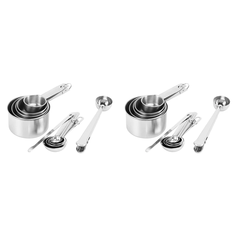 26 Piece Measuring Cups And Spoons Set, Measuring Cups Set And Measuring Spoons Set 2 Coffee Scoop Clip For Dry
26 Piece Measuring Cups And Spoons Set, Measuring Cups Set And Measuring Spoons Set 2 Coffee Scoop Clip For Dry
