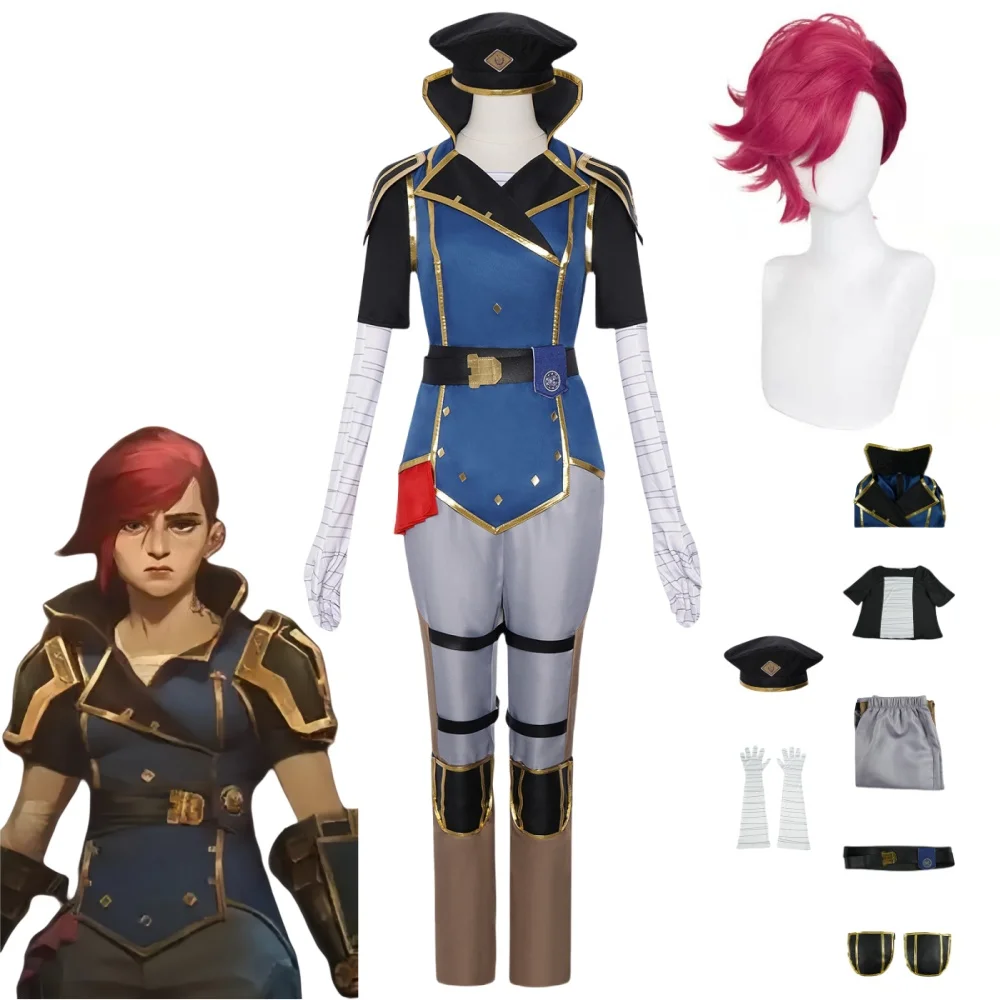 Vi Cosplay Arcane Costume Wig Anime Role Playing Costumes 
Vi Cosplay Arcane Costume Wig Anime Role Playing Costumes