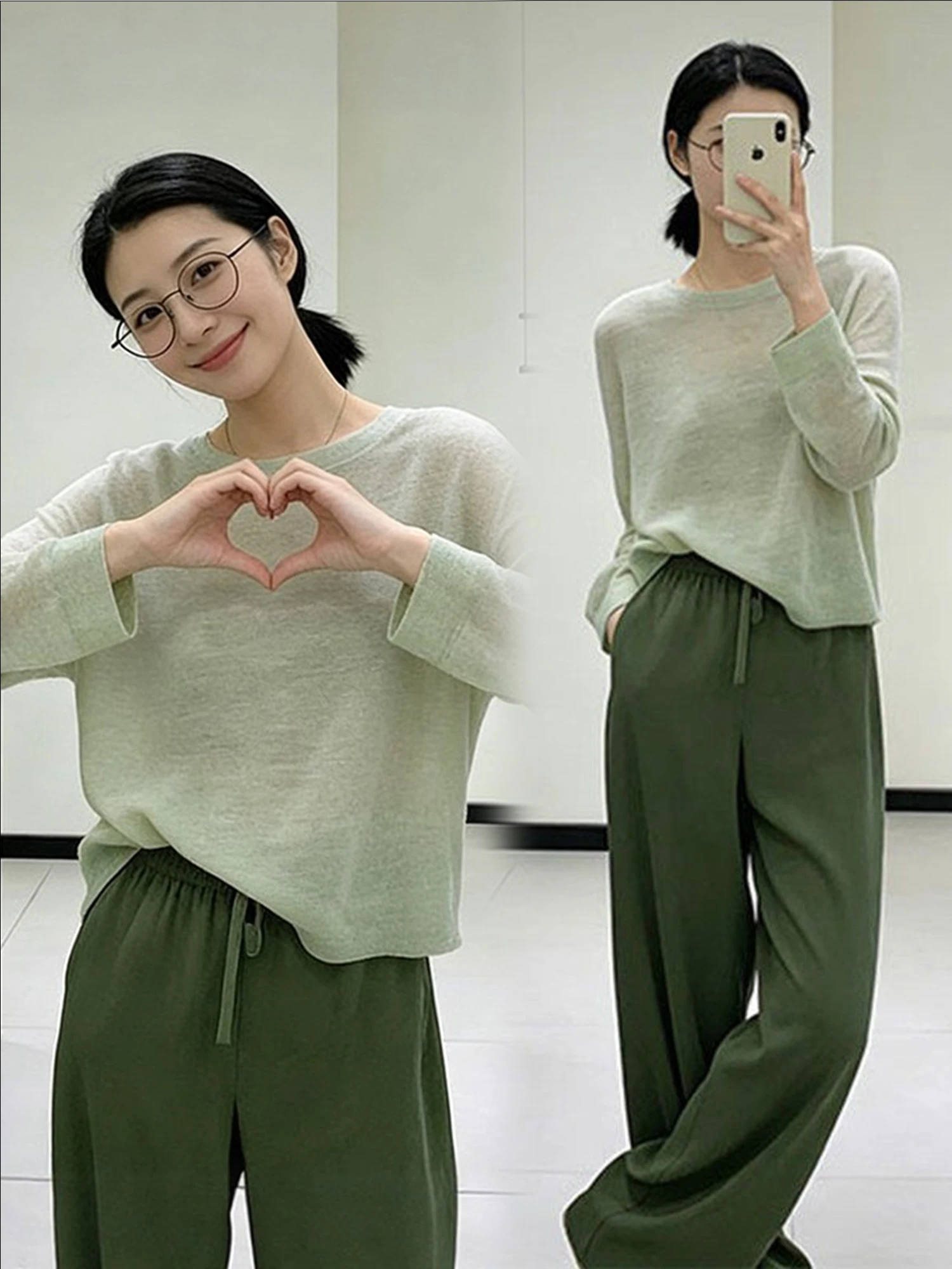 High Waist Wide Leg Pants Loose Long Sleeve Top Set Women's Fashion Spring Autumn Casual Style Two-Piece Suit Korean Version
High Waist Wide Leg Pants Loose Long Sleeve Top Set Women's Fashion Spring Autumn Casual Style Two-Piece Suit Korean Version