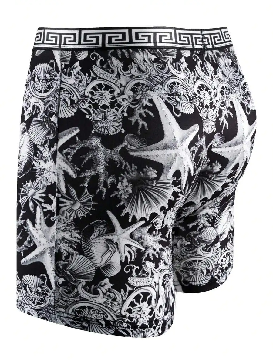 Mens Printed Breathable Stretch Quick-Dry Boxer Shorts With Greek Key Waistband
Mens Printed Breathable Stretch Quick-Dry Boxer Shorts With Greek Key Waistband
