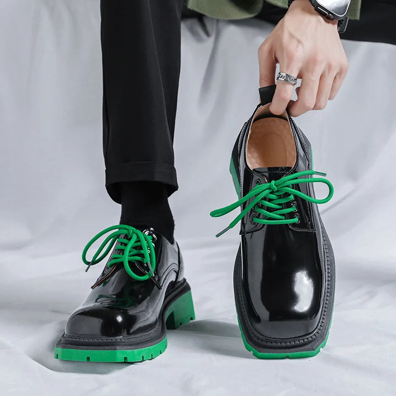 men luxury fashion patent leather shoes lace-up oxfords shoe brand designer square toe sneakers wedding party platform footwear
men luxury fashion patent leather shoes lace-up oxfords shoe brand designer square toe sneakers wedding party platform footwear