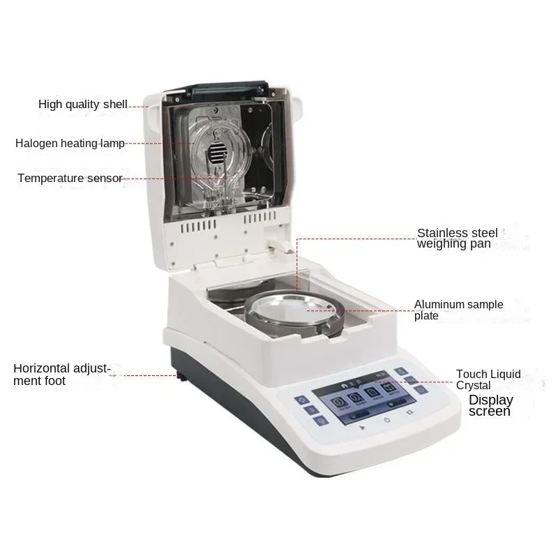 Excellent Sharing Good Rapid Halogen Heating Moisture Meter Tester For Corn Grain Food Rubber Plastic Granule Moisture Analyzer
Excellent Sharing Good Rapid Halogen Heating Moisture Meter Tester For Corn Grain Food Rubber Plastic Granule Moisture Analyzer
