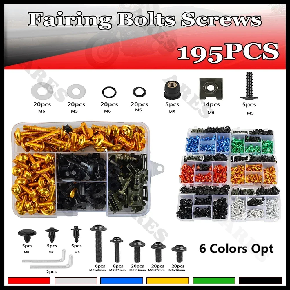 For BMW S1000RR S1000R S1000XR S1000 RR Sport R nine T R-nineT HP4 Motorcycle Complete Full Fairing Bolts Kit Screws Nuts Clips
For BMW S1000RR S1000R S1000XR S1000 RR Sport R nine T R-nineT HP4 Motorcycle Complete Full Fairing Bolts Kit Screws Nuts Clips