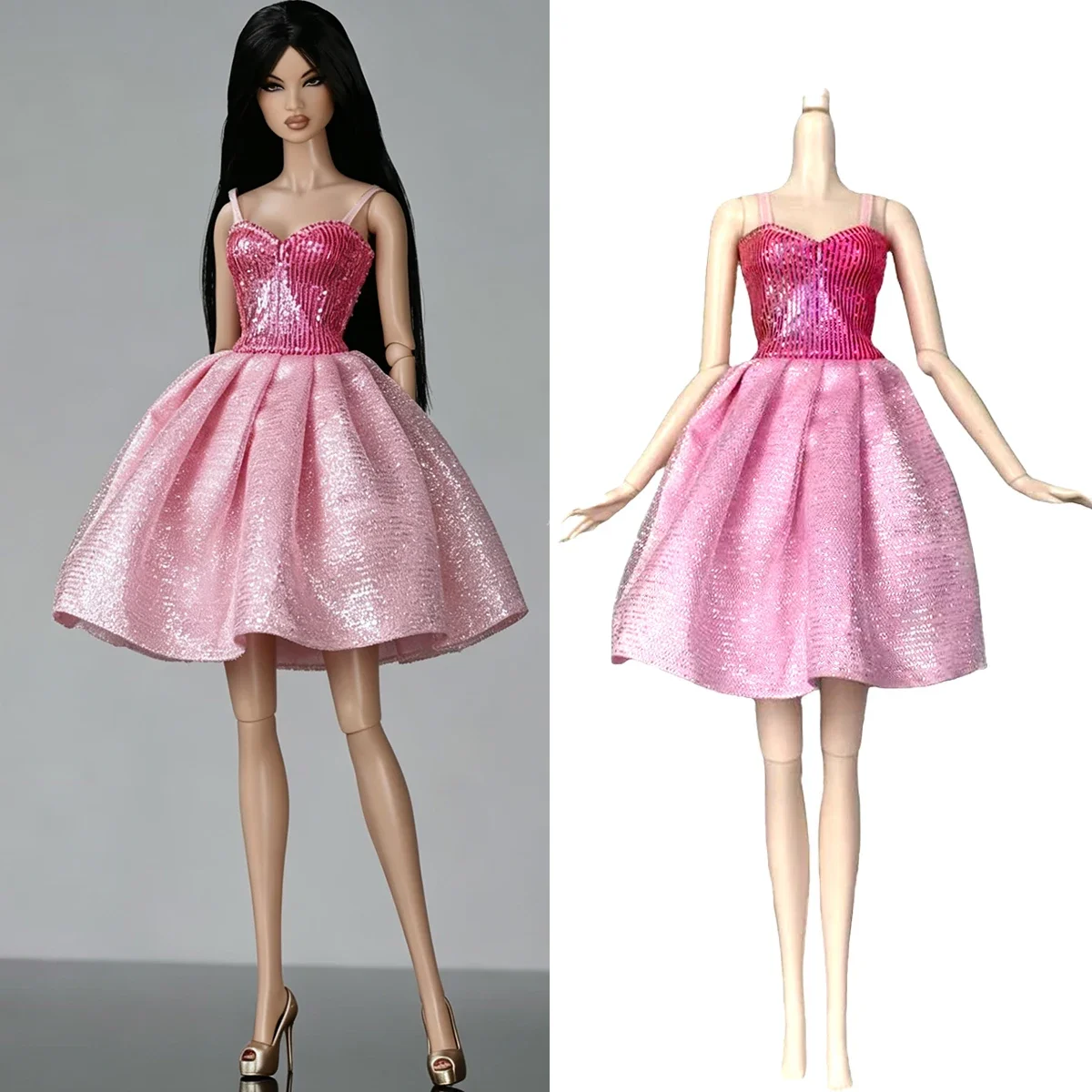 Sweet Sparkle Spaghetti Strap Irregular Short Dress ,Fashion Doll Clothes for 1/6 BB Xianxian Supermodel Doll Dress Up
Sweet Sparkle Spaghetti Strap Irregular Short Dress ,Fashion Doll Clothes for 1/6 BB Xianxian Supermodel Doll Dress Up