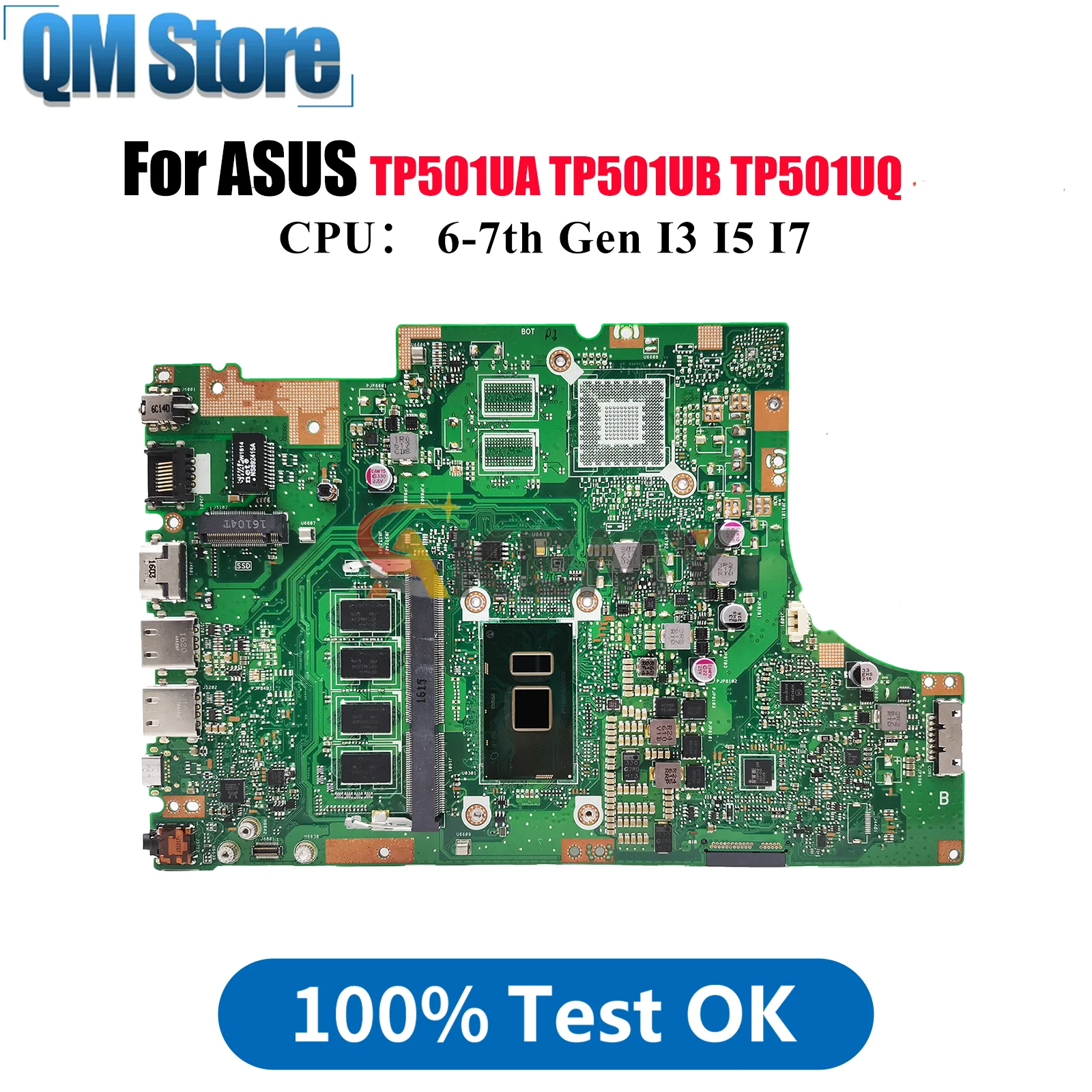 TP501UA Материнская плата для ноутбука ASUS VivoBook Flip TP501UA TP501U TP501UQK TP501UQ TP501UB Материнская плата для ноутбука с процессором I3 I5 I7
TP501UA Материнская плата для ноутбука ASUS VivoBook Flip TP501UA TP501U TP501UQK TP501UQ TP501UB Материнская плата для ноутбука с процессором I3 I5 I7