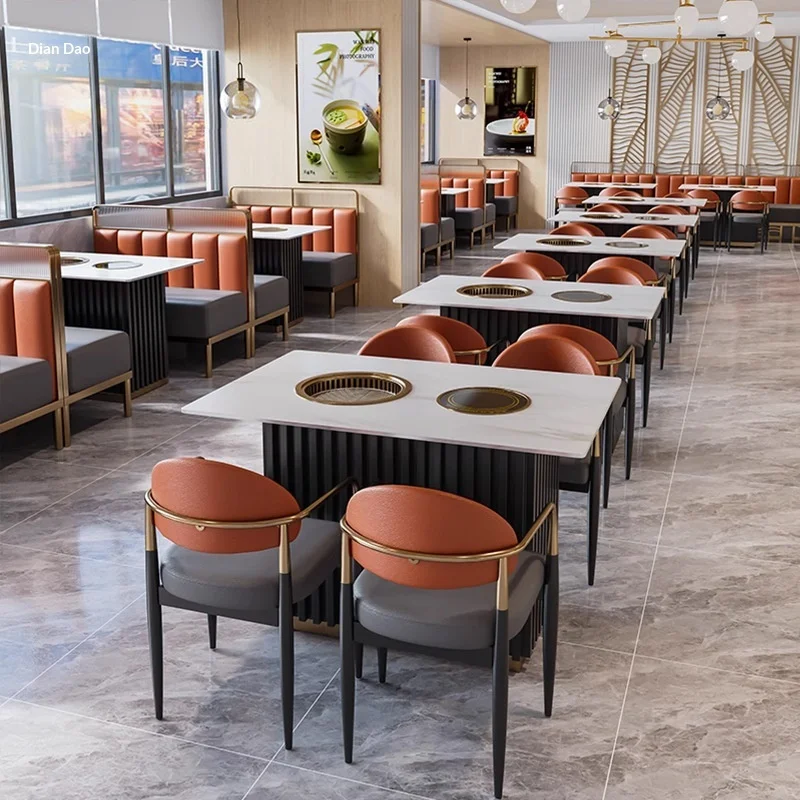 Western Restaurant Barbecue Soft Bag Sofa Hot Pot Hotel Catering Commercial Luxury Stainless Steel Table And Chair Set
Western Restaurant Barbecue Soft Bag Sofa Hot Pot Hotel Catering Commercial Luxury Stainless Steel Table And Chair Set