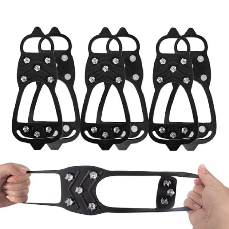 Sfee Crampons Ice Cleats for Shoes and Boots, Ice Cleats Snow Traction Grips, Anti-Slip Crampons for Shoes and Boots, Black
Sfee Crampons Ice Cleats for Shoes and Boots, Ice Cleats Snow Traction Grips, Anti-Slip Crampons for Shoes and Boots, Black