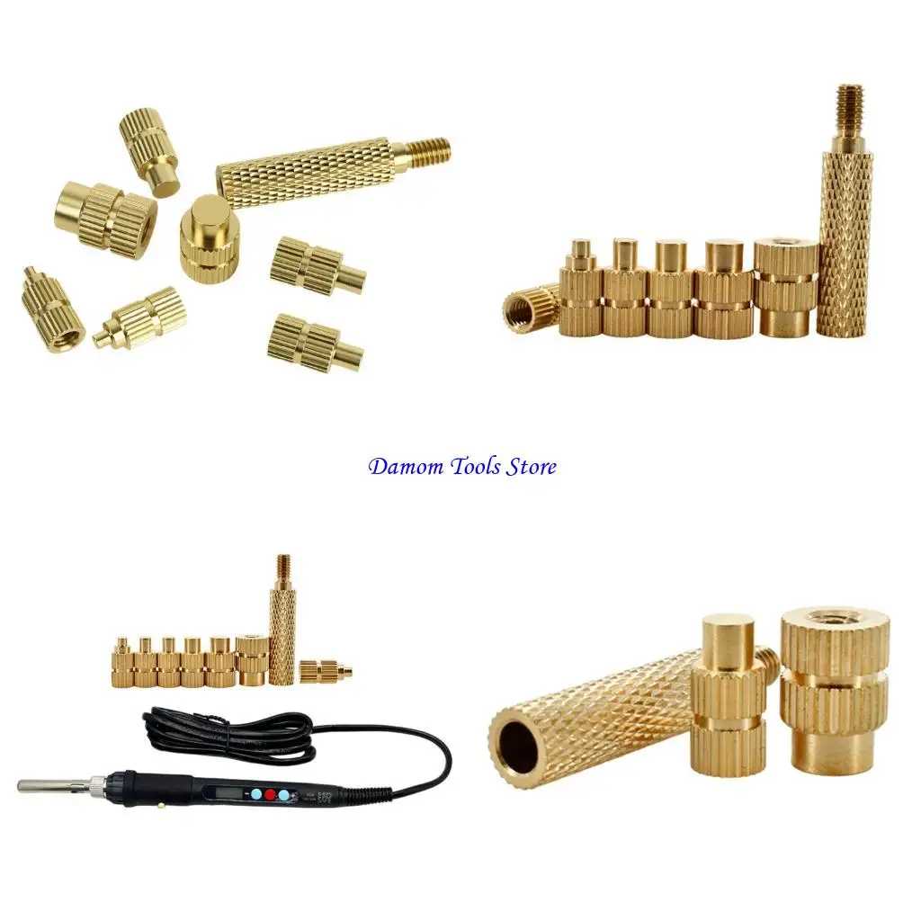 57BE Professional Welding Brass Heat Insert Nut set for PCB Repair & DIY Applications
57BE Professional Welding Brass Heat Insert Nut set for PCB Repair & DIY Applications