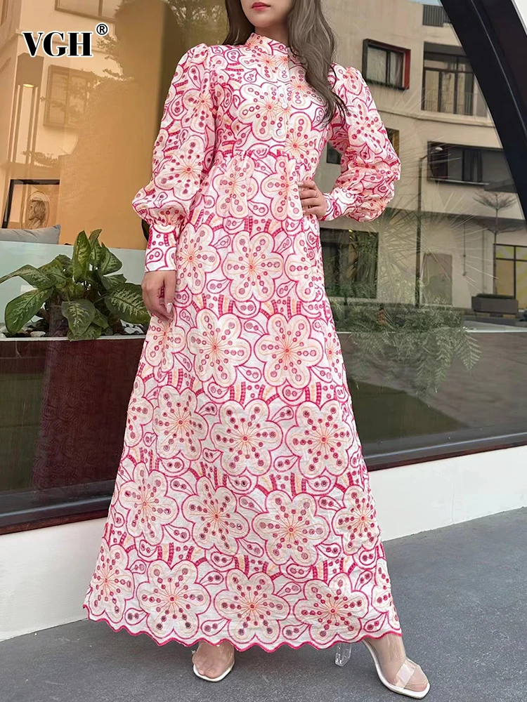 VGH Summer Print Dresses For Women Stand Lantern Sleeve High Waist Spliced Ruched Colorblock Dress Female Fashion Clothes 2023
VGH Summer Print Dresses For Women Stand Lantern Sleeve High Waist Spliced Ruched Colorblock Dress Female Fashion Clothes 2023