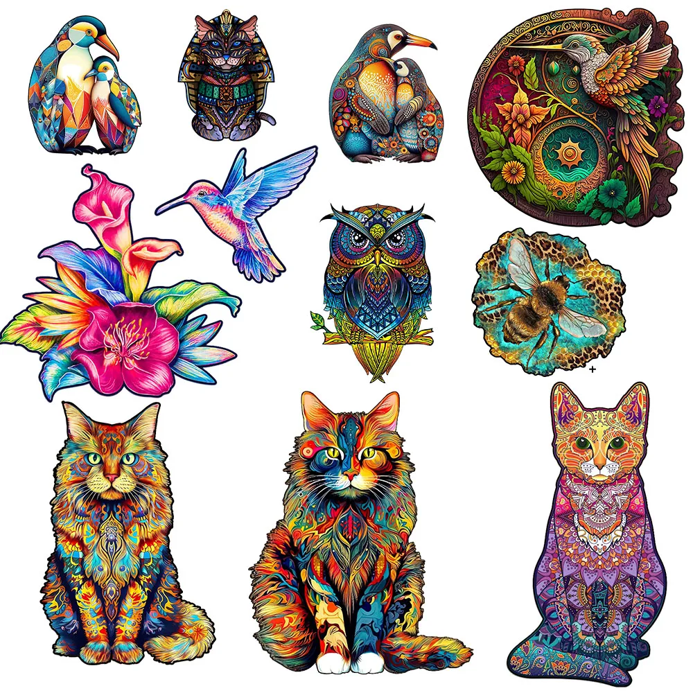 Wooden Color Buy Rice Puzzle Children's Mental Exercise Irregular Animal Multicolor Owl Wood Puzzle Penguin Adult Party Game.
Wooden Color Buy Rice Puzzle Children's Mental Exercise Irregular Animal Multicolor Owl Wood Puzzle Penguin Adult Party Game.