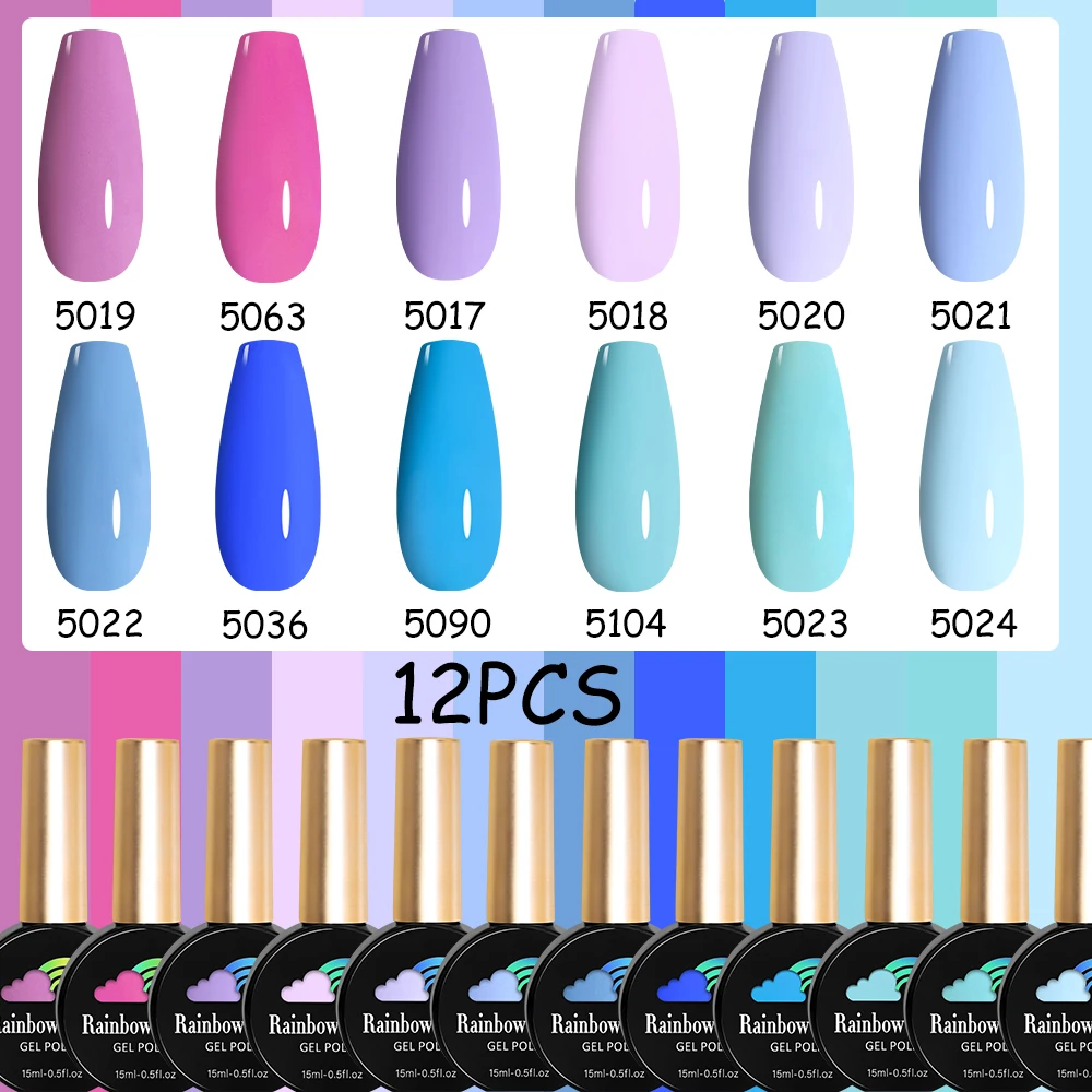 Rainbow Ghini Gel Nail Polish 12 pcs /Set 15ml Gradient Popular Color Series Polish Art Semi-permanent Varnish Nail Sequins DIY
Rainbow Ghini Gel Nail Polish 12 pcs /Set 15ml Gradient Popular Color Series Polish Art Semi-permanent Varnish Nail Sequins DIY