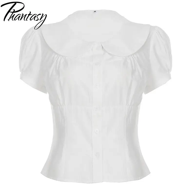 Phantasy Fashion Shirt Star French Style Retro Sweet Split Waist Slimming Doll Collar Shirt Elegant College Style Breasted Top
Phantasy Fashion Shirt Star French Style Retro Sweet Split Waist Slimming Doll Collar Shirt Elegant College Style Breasted Top