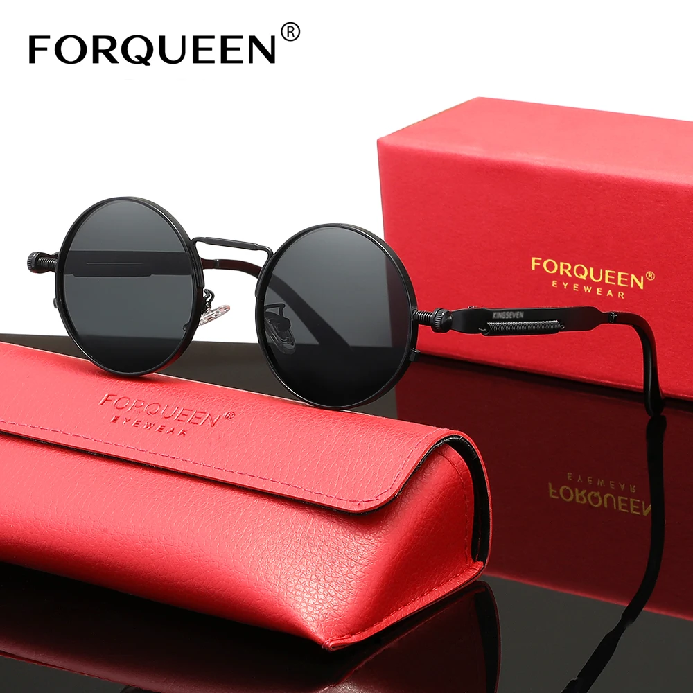 FORQUEEN Vintage Round Frame Sunglasses Alloy Punk Design Polarized UV400 Casual Glasses For Men Women Driving Eyewear
FORQUEEN Vintage Round Frame Sunglasses Alloy Punk Design Polarized UV400 Casual Glasses For Men Women Driving Eyewear