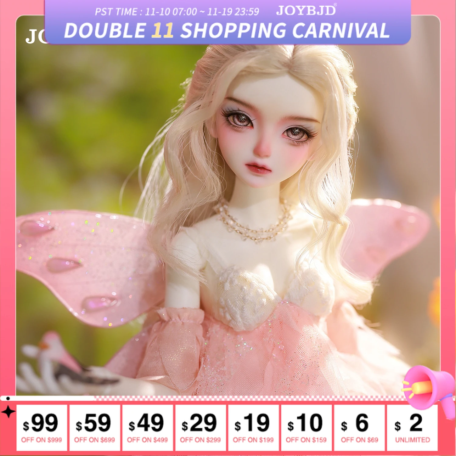 Joybjd 1/4 DL BJD Doll Full Set - Muxi Body with Wings Sakura Petal Outfit | Fantasy Collection
Joybjd 1/4 DL BJD Doll Full Set - Muxi Body with Wings Sakura Petal Outfit | Fantasy Collection
