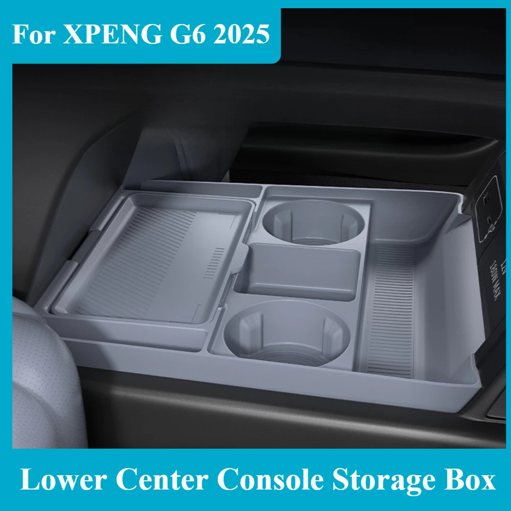 For XPENG G6 2025 Car Lower Center Console Storage Box Large Capacity Dustproof Hidden Organizer Tray Car Interior Accessories
For XPENG G6 2025 Car Lower Center Console Storage Box Large Capacity Dustproof Hidden Organizer Tray Car Interior Accessories