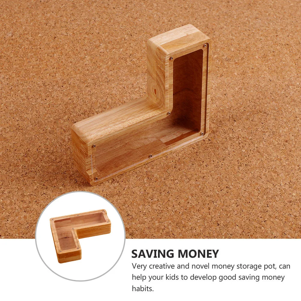 Creative Art Word L Shape Wood Saving Box Bedroom Desk Decoration Coin Container Desktop Adornment Wooden Piggy Bank
Creative Art Word L Shape Wood Saving Box Bedroom Desk Decoration Coin Container Desktop Adornment Wooden Piggy Bank
