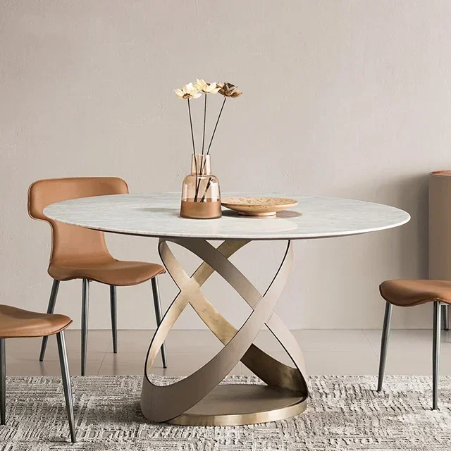 Обеденный стол из натурального камня, круглый обеденный стол из нержавеющей стали, 1,35 м, итальянский минималистичный креативный обеденный стол
Обеденный стол из натурального камня, круглый обеденный стол из нержавеющей стали, 1,35 м, итальянский минималистичный креативный обеденный стол