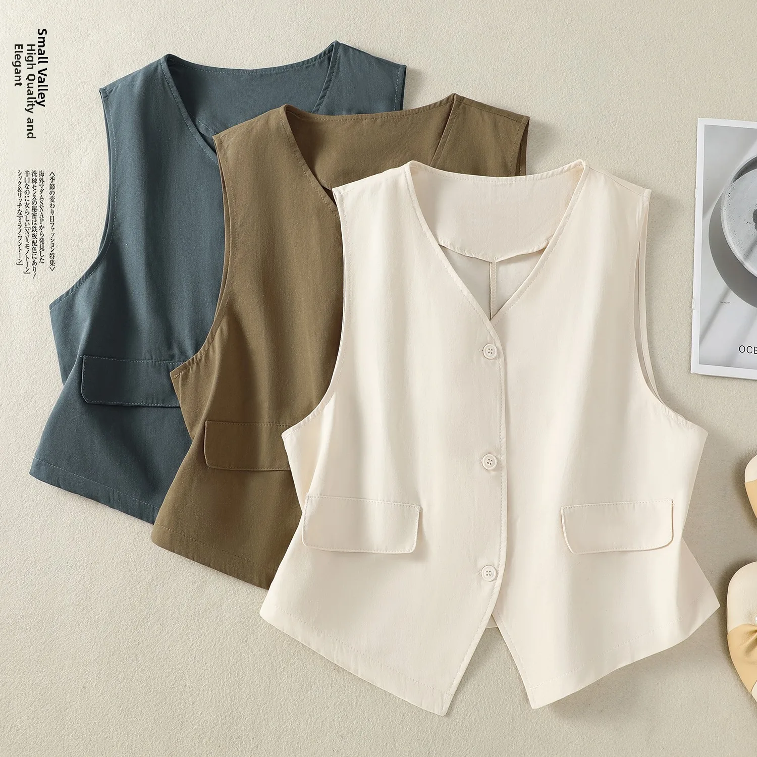 Elegant Suit Vest Women's Style Layering Sleeveless Commute Pure Color Small Shoulder Pad Cotton Blend Breathable Short Length
Elegant Suit Vest Women's Style Layering Sleeveless Commute Pure Color Small Shoulder Pad Cotton Blend Breathable Short Length