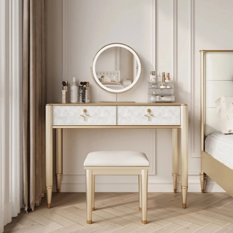 Wooden Luxury Modern Vanity Tables Storage Mirror Women Drawers Makeup Dressers Girls Professional Penteadeira Bedroom Furniture
Wooden Luxury Modern Vanity Tables Storage Mirror Women Drawers Makeup Dressers Girls Professional Penteadeira Bedroom Furniture