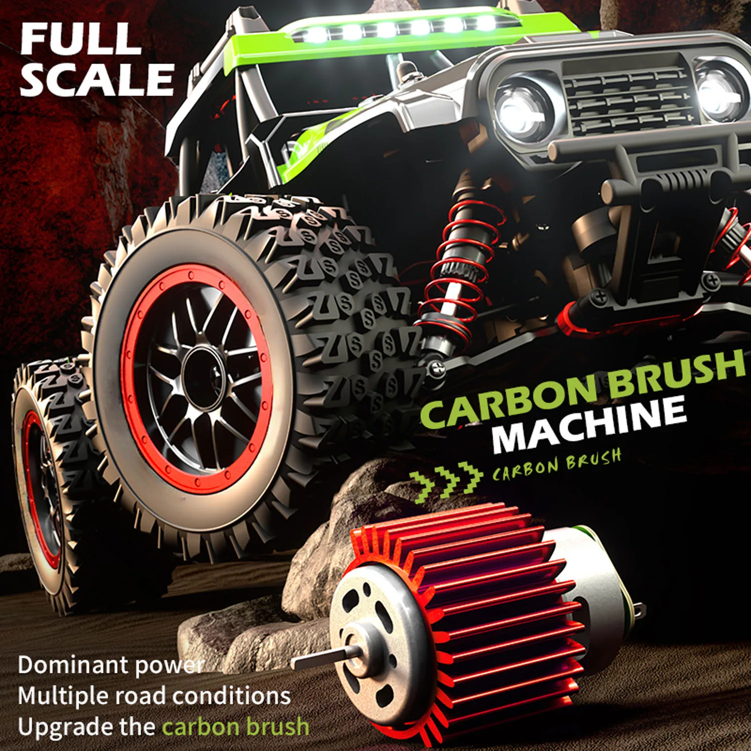 RC High Speed Off Road Vehicle Toy 1/14 RTR 48km/h Remote Control Four Wheel Drive Car Brushed Motor ESC LED Lights
RC High Speed Off Road Vehicle Toy 1/14 RTR 48km/h Remote Control Four Wheel Drive Car Brushed Motor ESC LED Lights