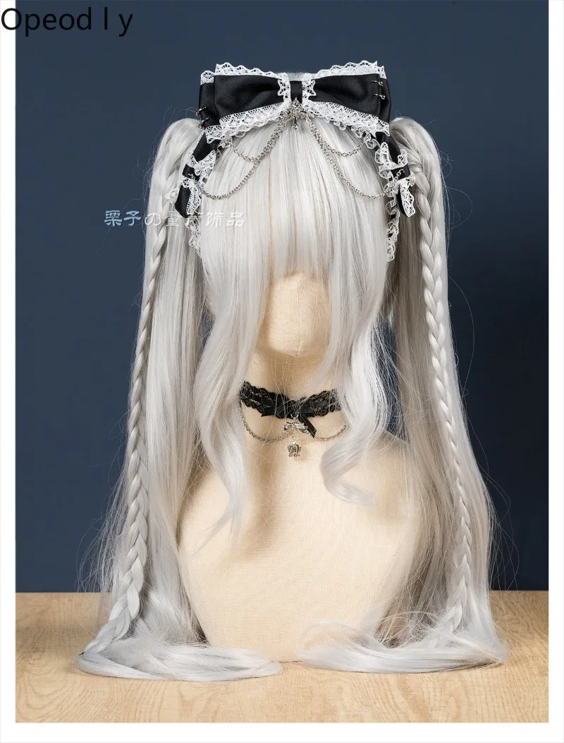 Sweet Cool Girl Japanese Original Lolita Lace Bow Chain Headband Bud Mass Production Goth Punk Style Personality Headband
Sweet Cool Girl Japanese Original Lolita Lace Bow Chain Headband Bud Mass Production Goth Punk Style Personality Headband
