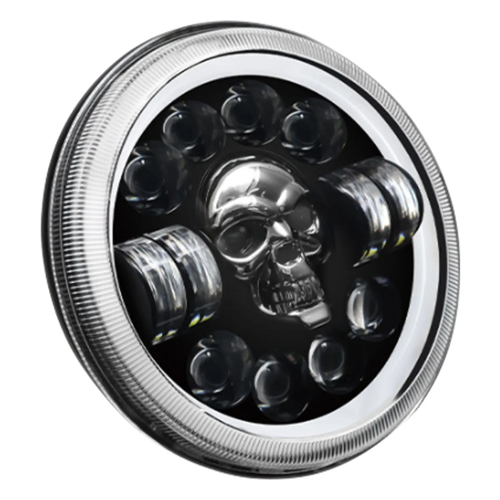 Skull Design 60W LED Motorcycle Headlight for Off-Road Vehicle Modification High-Strength Aluminum ABS Material Shockproof
Skull Design 60W LED Motorcycle Headlight for Off-Road Vehicle Modification High-Strength Aluminum ABS Material Shockproof