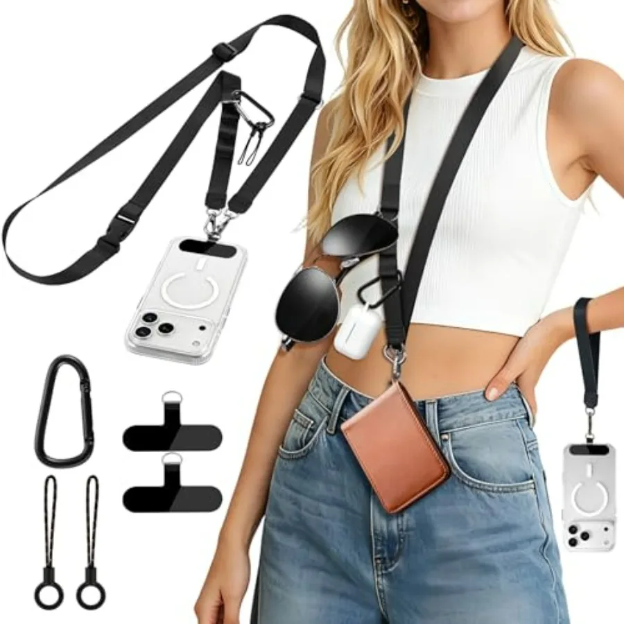 Multifunctional Cell Phone Lanyard - 3-in-1 Detachable Adjustable Crossbody Strap and Neck Lanyard and Wrist Lanyard for Men an
Multifunctional Cell Phone Lanyard - 3-in-1 Detachable Adjustable Crossbody Strap and Neck Lanyard and Wrist Lanyard for Men an