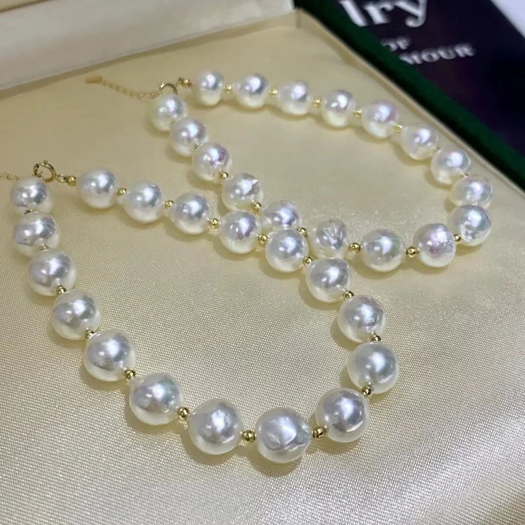 Mirror Light Seawater Baroque Bracelet 8-9mm18k Gold Bean Tail Chain Natural Seawater Baroque Pearl Bracelet
Mirror Light Seawater Baroque Bracelet 8-9mm18k Gold Bean Tail Chain Natural Seawater Baroque Pearl Bracelet