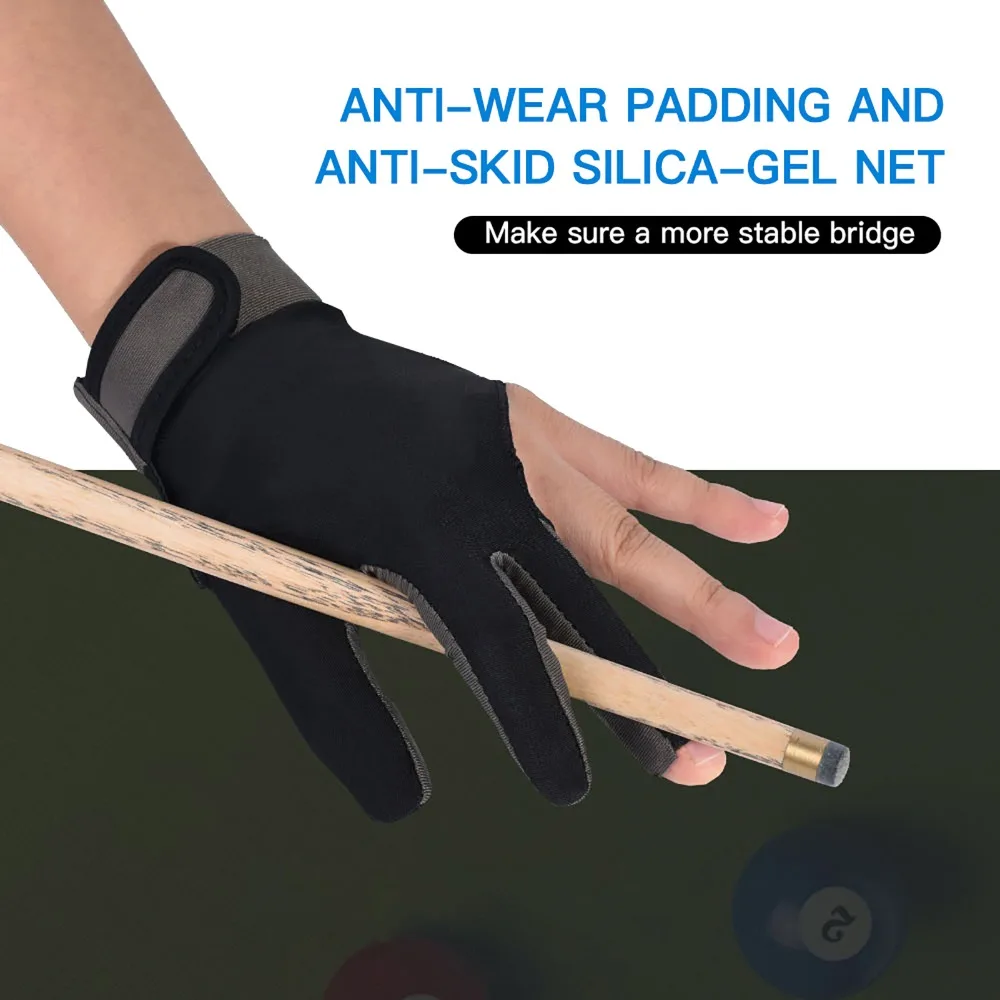 Anti-skid Billiard Glove Super Elastic Breathable Pool Gloves Lightweight 3 Finger Billiard Mitten Pool Players
Anti-skid Billiard Glove Super Elastic Breathable Pool Gloves Lightweight 3 Finger Billiard Mitten Pool Players