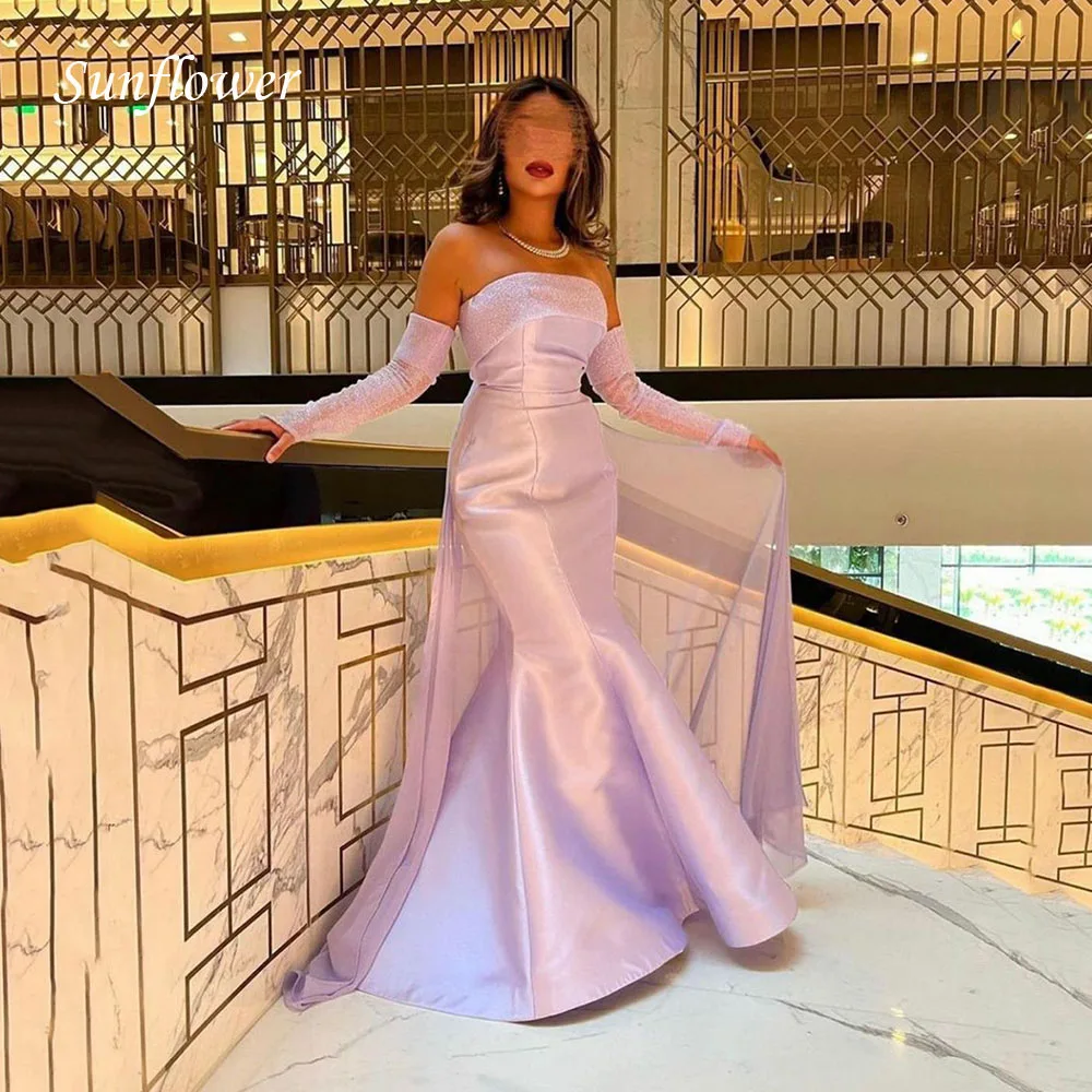 Sunflower Strapless Prom Gowns Floor-Length Mermaid Evening Dress Three Quarter Party Dress 2023 Satin High-end Custom
Sunflower Strapless Prom Gowns Floor-Length Mermaid Evening Dress Three Quarter Party Dress 2023 Satin High-end Custom