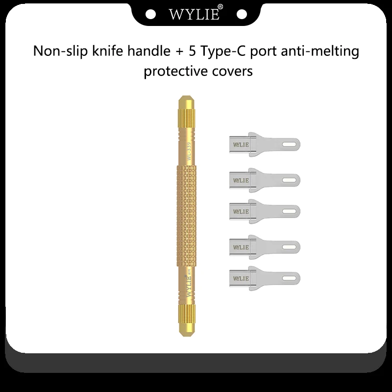 WYLIE Type C Anti Melting Protective Cover Set with Non Slip Handle 5 Pcs for Phone Charging Port Hot Air Soldering Heat Shield
WYLIE Type C Anti Melting Protective Cover Set with Non Slip Handle 5 Pcs for Phone Charging Port Hot Air Soldering Heat Shield