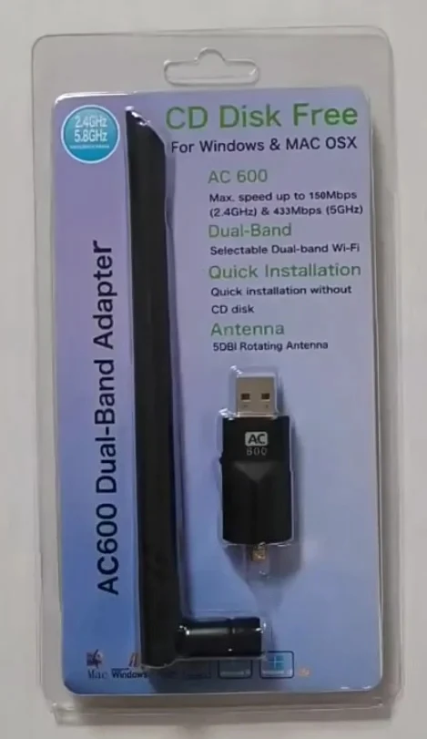 Двухдиапазонная USB-карта Wi-Fi RT5572 2,4/5,8 ГГц, приемник и передатчик 5 ГГц для ПК
Двухдиапазонная USB-карта Wi-Fi RT5572 2,4/5,8 ГГц, приемник и передатчик 5 ГГц для ПК