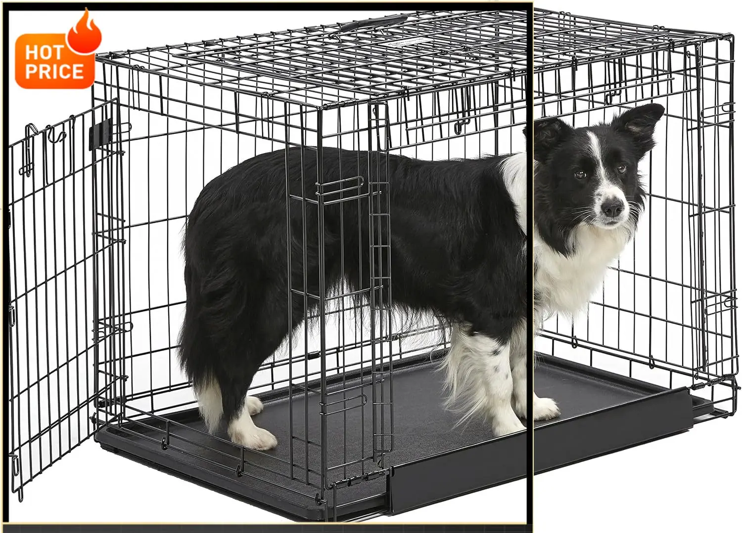 BestsellerIntermediate Ovation Double Door 36-inch Folding Metal Dog Crate, Front and Up & Away Side Doors, Space-Saving Design
BestsellerIntermediate Ovation Double Door 36-inch Folding Metal Dog Crate, Front and Up & Away Side Doors, Space-Saving Design