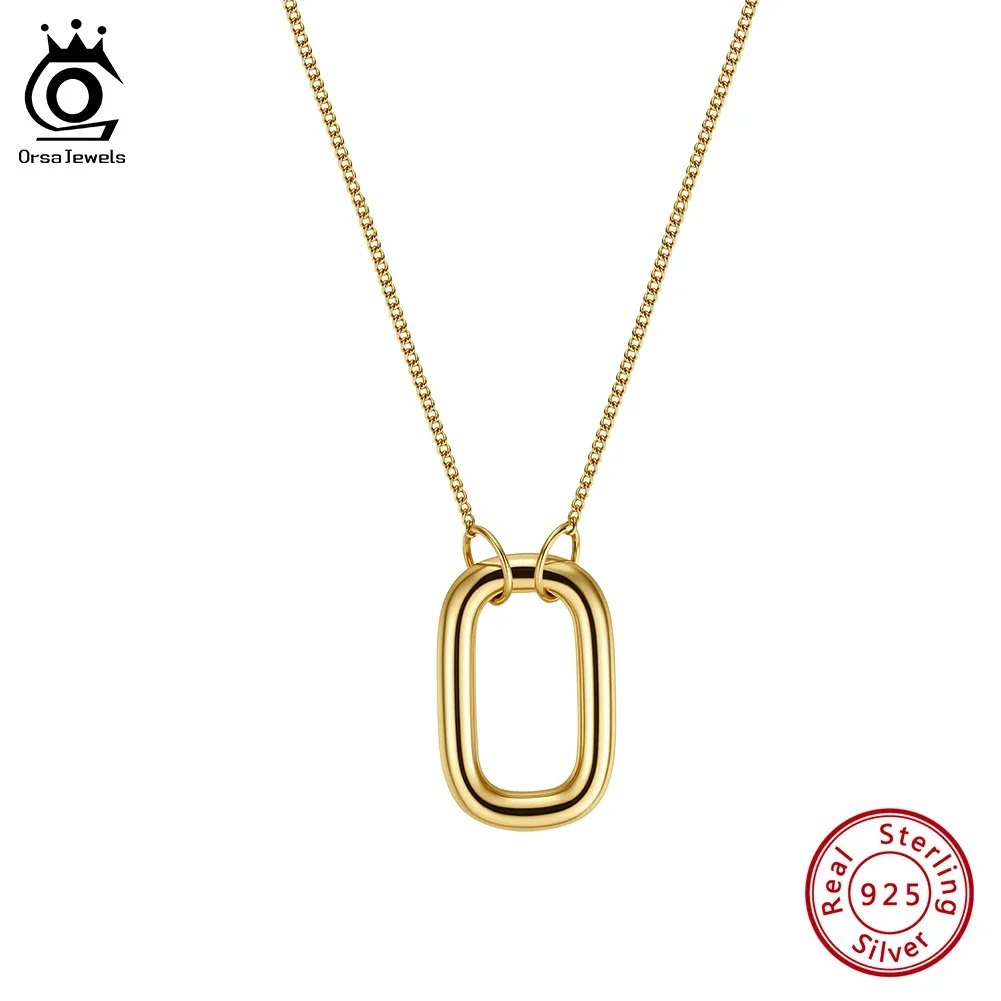 ORSA JEWELS Genuine 925 Sterling Silver Rectangle Pendant Necklaces Geometric Chain Necklace Party Dainty Jewelry Gift GAN09
ORSA JEWELS Genuine 925 Sterling Silver Rectangle Pendant Necklaces Geometric Chain Necklace Party Dainty Jewelry Gift GAN09