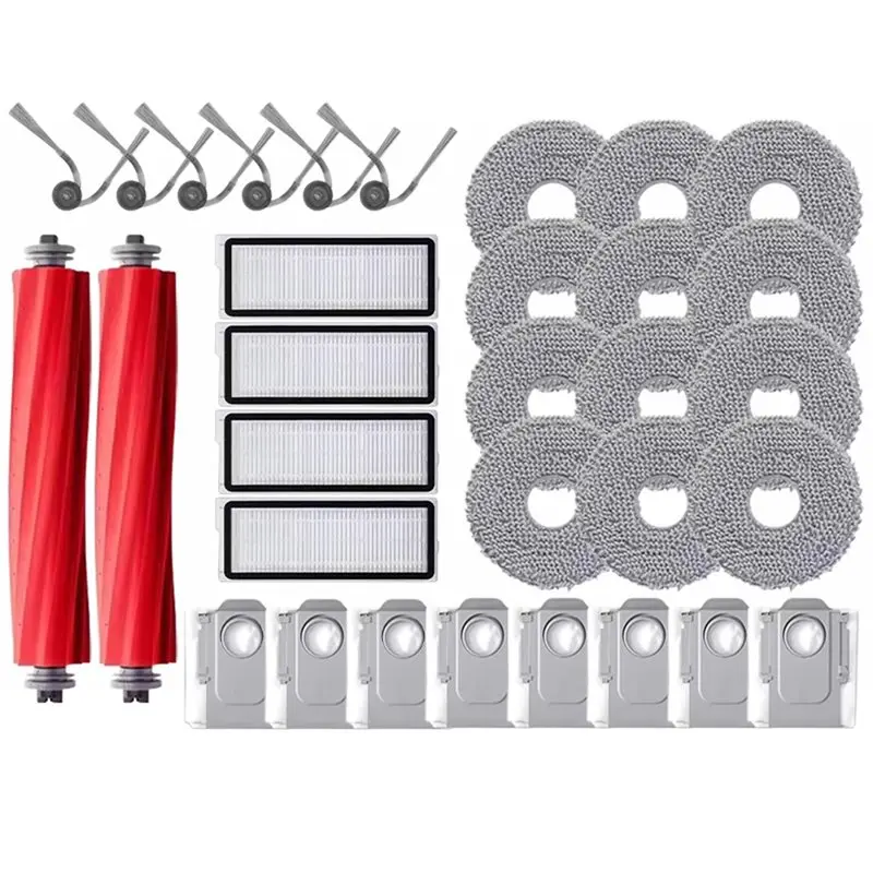 B06B-Main Side Brush Hepa Filter Mop Cloth Dust Bags For Roborock Qrevo L/QR 798/QV 35A/QR 598 Vacuum Cleaner
B06B-Main Side Brush Hepa Filter Mop Cloth Dust Bags For Roborock Qrevo L/QR 798/QV 35A/QR 598 Vacuum Cleaner