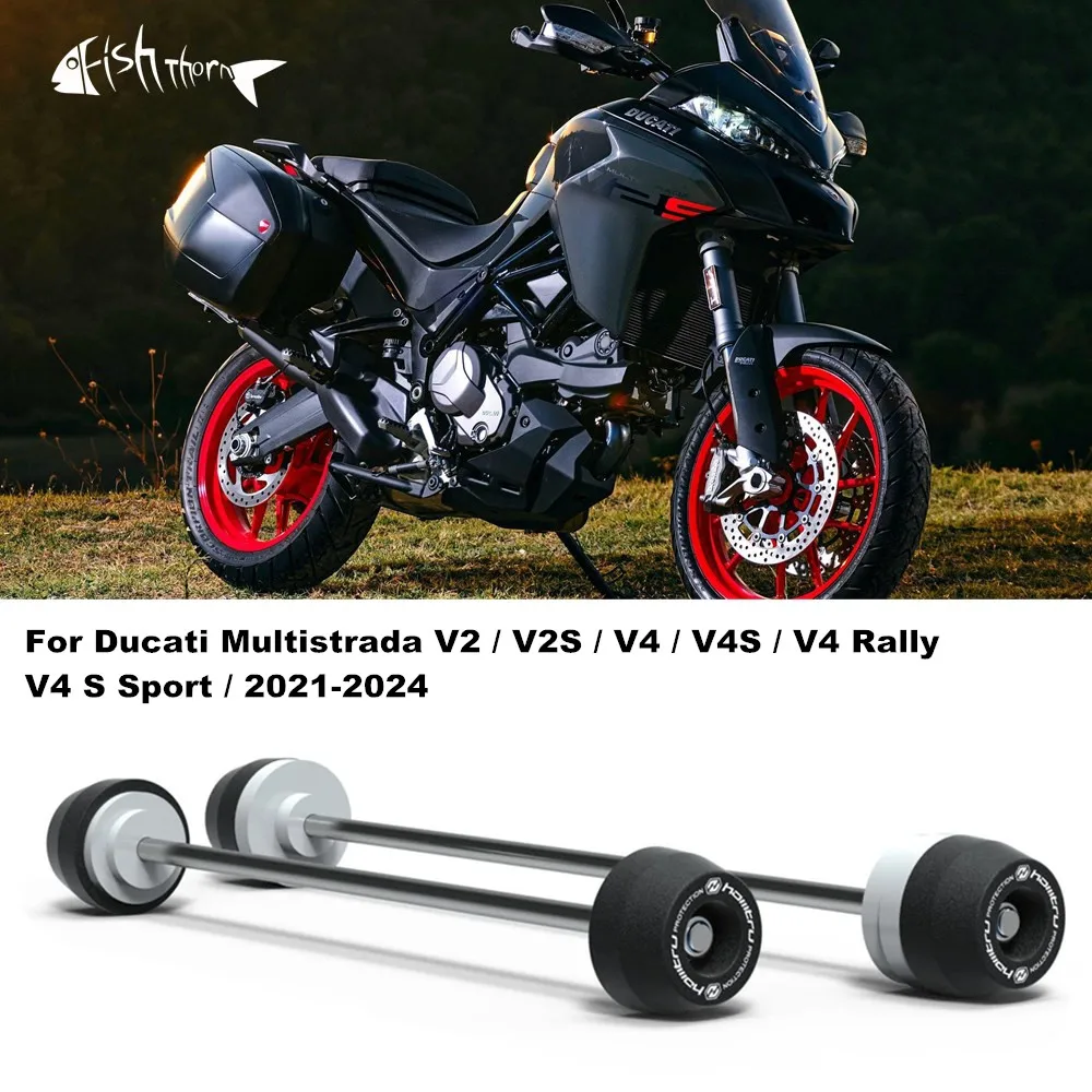 For Ducati Multistrada V4 S / V2 / V2S / V4 / V4S / V4 Rally / Sport 2021-2024 Motorcycle Front & Rear Axle Fork Crash Sliders
For Ducati Multistrada V4 S / V2 / V2S / V4 / V4S / V4 Rally / Sport 2021-2024 Motorcycle Front & Rear Axle Fork Crash Sliders