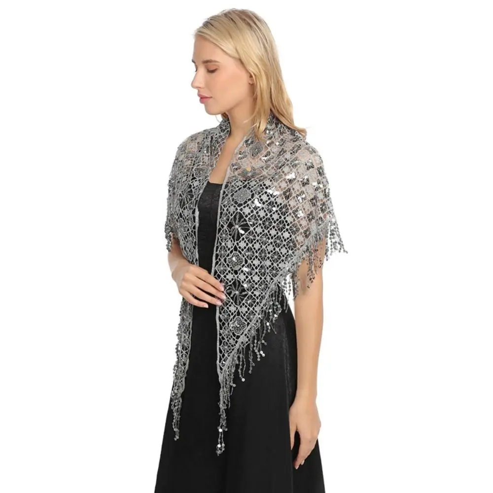 Sequins Sequins Tassel Shawls Tassels Hollow Out Triangle Shawl Dance Accessories Multicolor Belly Dancing Scarf For Women
Sequins Sequins Tassel Shawls Tassels Hollow Out Triangle Shawl Dance Accessories Multicolor Belly Dancing Scarf For Women