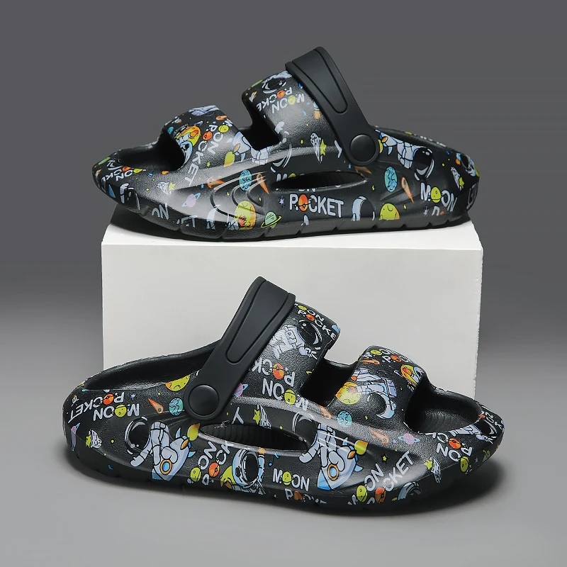 Kids Shoes Boy Slippers Slides Summer Cartoon Astronaut Print EVA Sandals Sports Sneaker Soft Thick Sole Boy Shoes Slippers
Kids Shoes Boy Slippers Slides Summer Cartoon Astronaut Print EVA Sandals Sports Sneaker Soft Thick Sole Boy Shoes Slippers