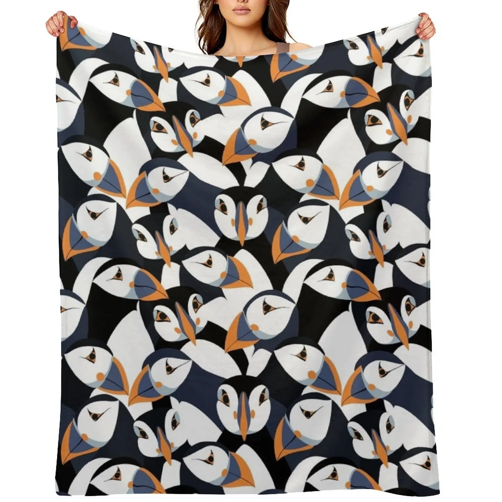 Puffins with orange beaks Throw Blanket Retros Luxury Thicken Luxury Brand Blankets
Puffins with orange beaks Throw Blanket Retros Luxury Thicken Luxury Brand Blankets