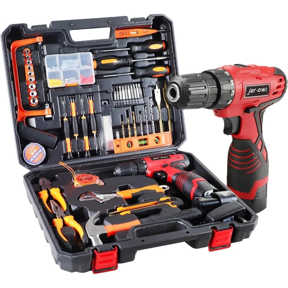 XMSJ 108 Piece Power Tool Combo Kits with 16.8V Cordless Drill, Household Tools Set with DIY Hand Tool Kits for Professional
XMSJ 108 Piece Power Tool Combo Kits with 16.8V Cordless Drill, Household Tools Set with DIY Hand Tool Kits for Professional
