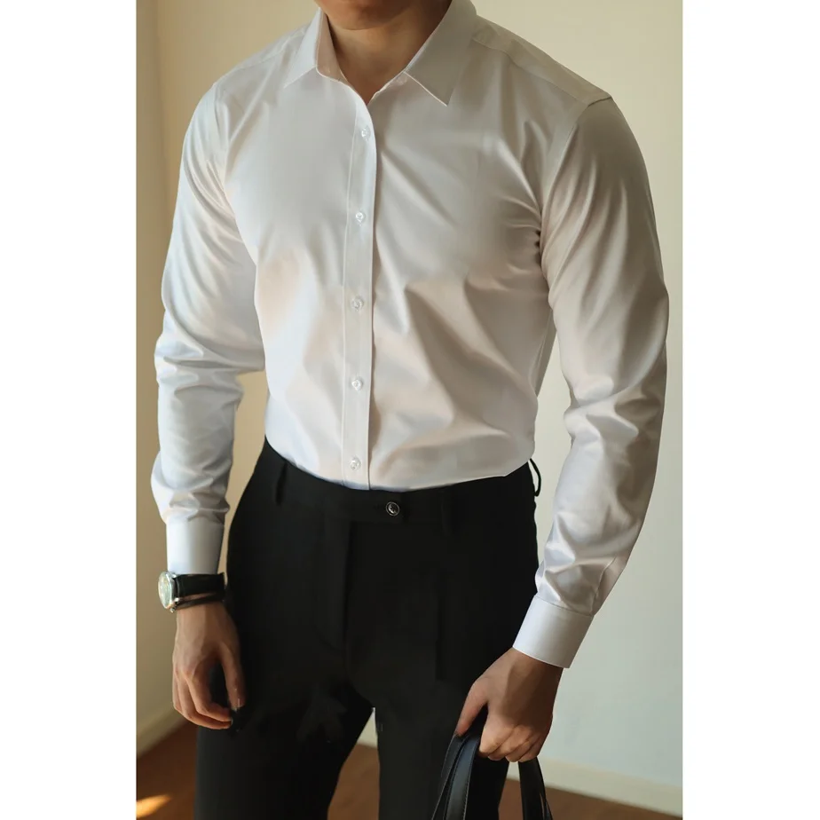 Premium Feel Iron Free Long Sleeve White Shirt for Men Business Slim Fit Anti Wrinkle Formal Western Wear Fashionable
Premium Feel Iron Free Long Sleeve White Shirt for Men Business Slim Fit Anti Wrinkle Formal Western Wear Fashionable