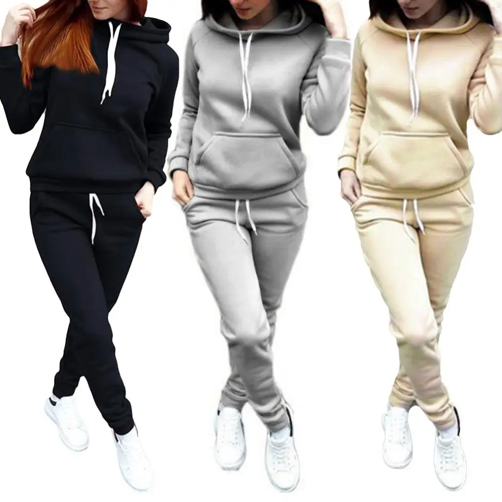 Solid Women Tracksuit Casual Hoodies Sweatshirt Pant Set Lounge Wear Sport Suit 2PCS Autumn Winter Clothes
Solid Women Tracksuit Casual Hoodies Sweatshirt Pant Set Lounge Wear Sport Suit 2PCS Autumn Winter Clothes
