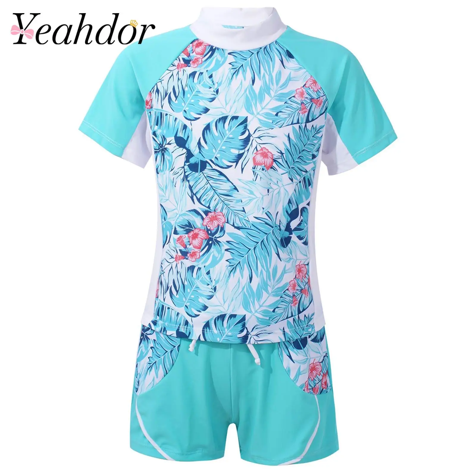 Купальники с принтом, купальники для девочек, детский топ для плавания + шорты для мальчиков, пляжная одежда из двух предметов, летний морской праздничный купальный костюм с цветочным принтом
Купальники с принтом, купальники для девочек, детский топ для плавания + шорты для мальчиков, пляжная одежда из двух предметов, летний морской праздничный купальный костюм с цветочным принтом