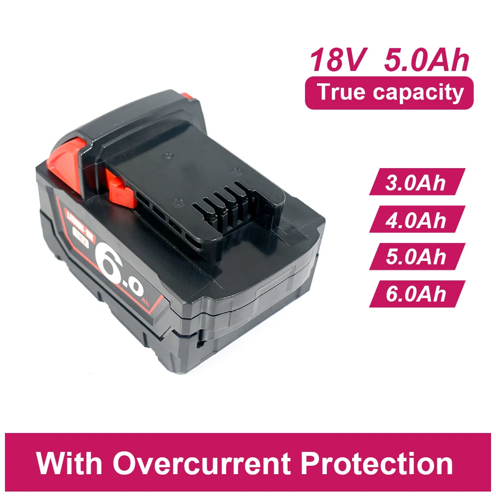 For Milwaukee 18V 5.0Ah 5000mAh Rechargeable Battery-M18, For Milwaukee Tool M18B5 XC 48-11-2402 48-11-2411 2604-22
For Milwaukee 18V 5.0Ah 5000mAh Rechargeable Battery-M18, For Milwaukee Tool M18B5 XC 48-11-2402 48-11-2411 2604-22